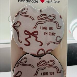 Handmade I Love you I’m sorry Coasters inspired by Gracie